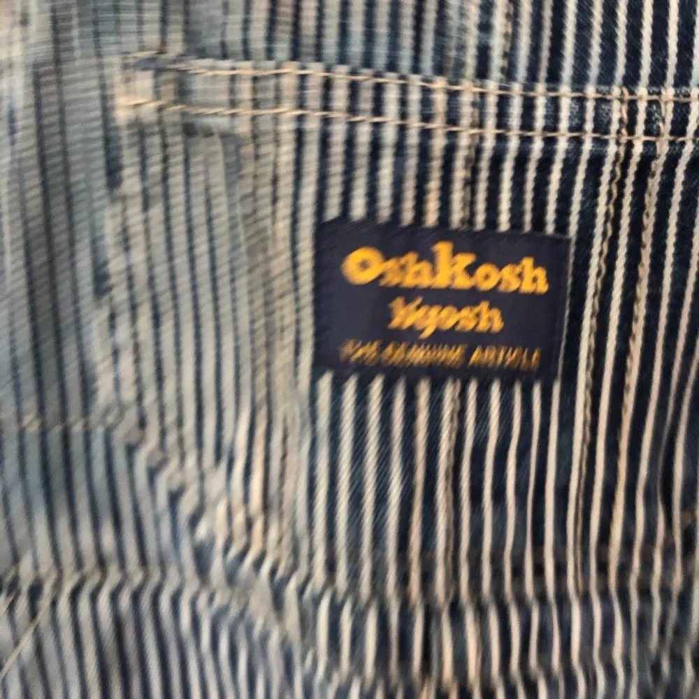 Oshkosh bgosh railroad stripe overalls 12m